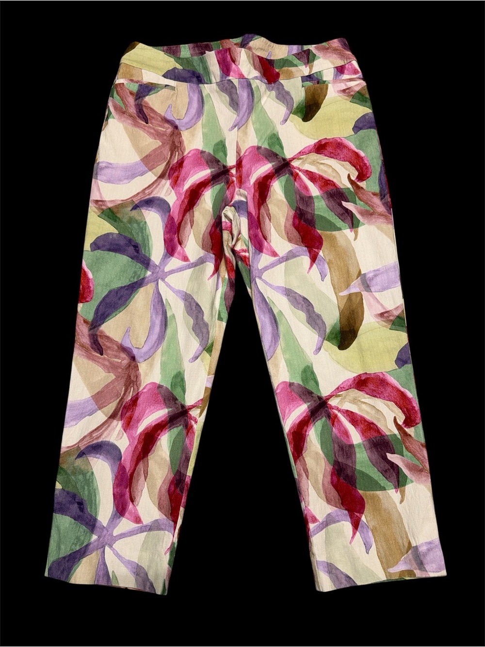 Chico's Multicolor Watercolor Floral Pants